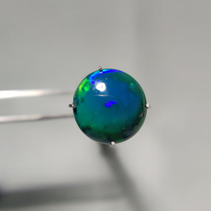 Natural Black Ethiopian Opal Cabochon gemstone cabochon - natural crystal healing stone for jewelry making by Gemivra