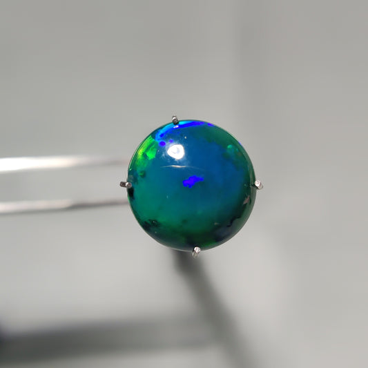 Natural Black Ethiopian Opal Cabochon gemstone cabochon - natural crystal healing stone for jewelry making by Gemivra