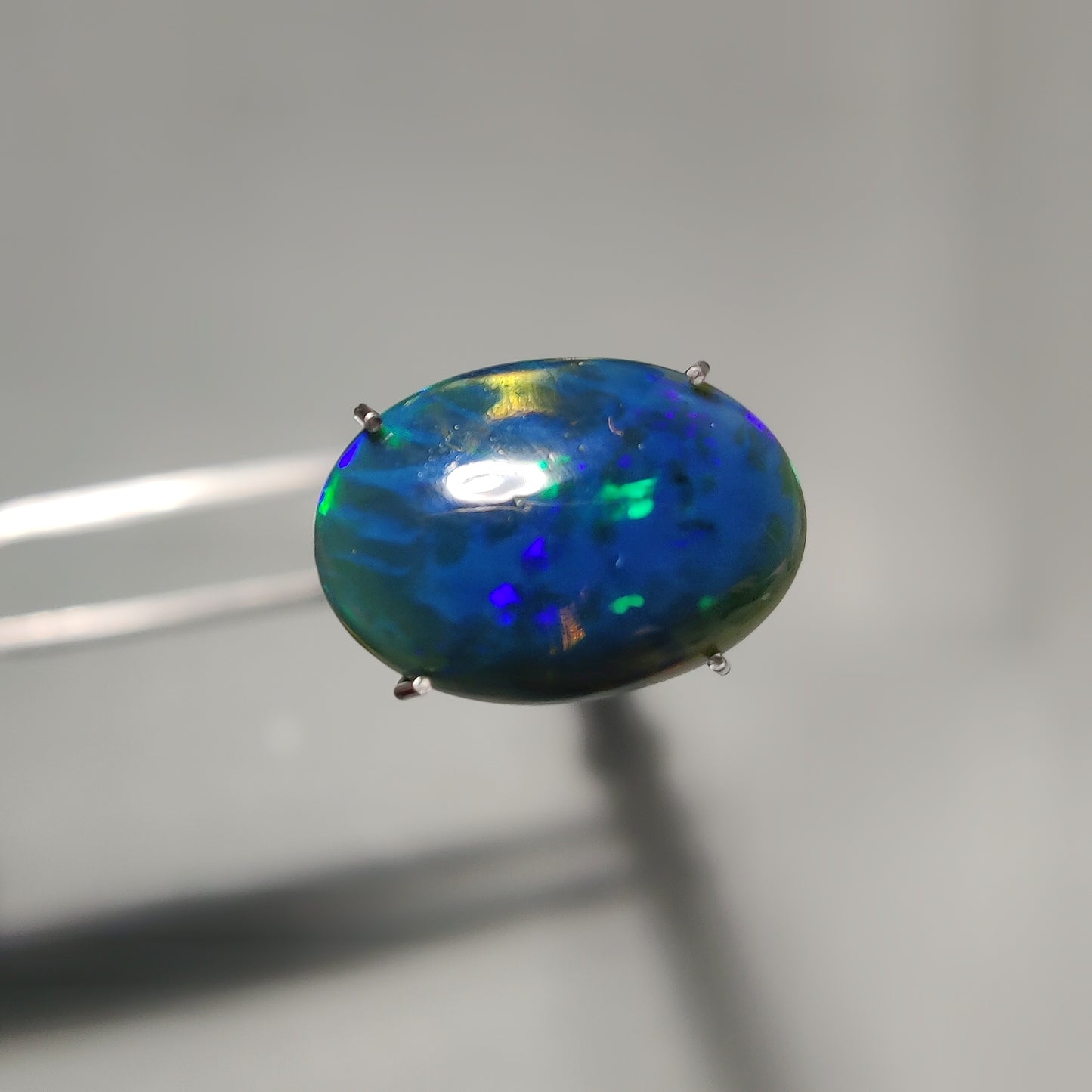 Natural Black Ethiopian Opal Cabochon gemstone cabochon - natural crystal healing stone for jewelry making by Gemivra
