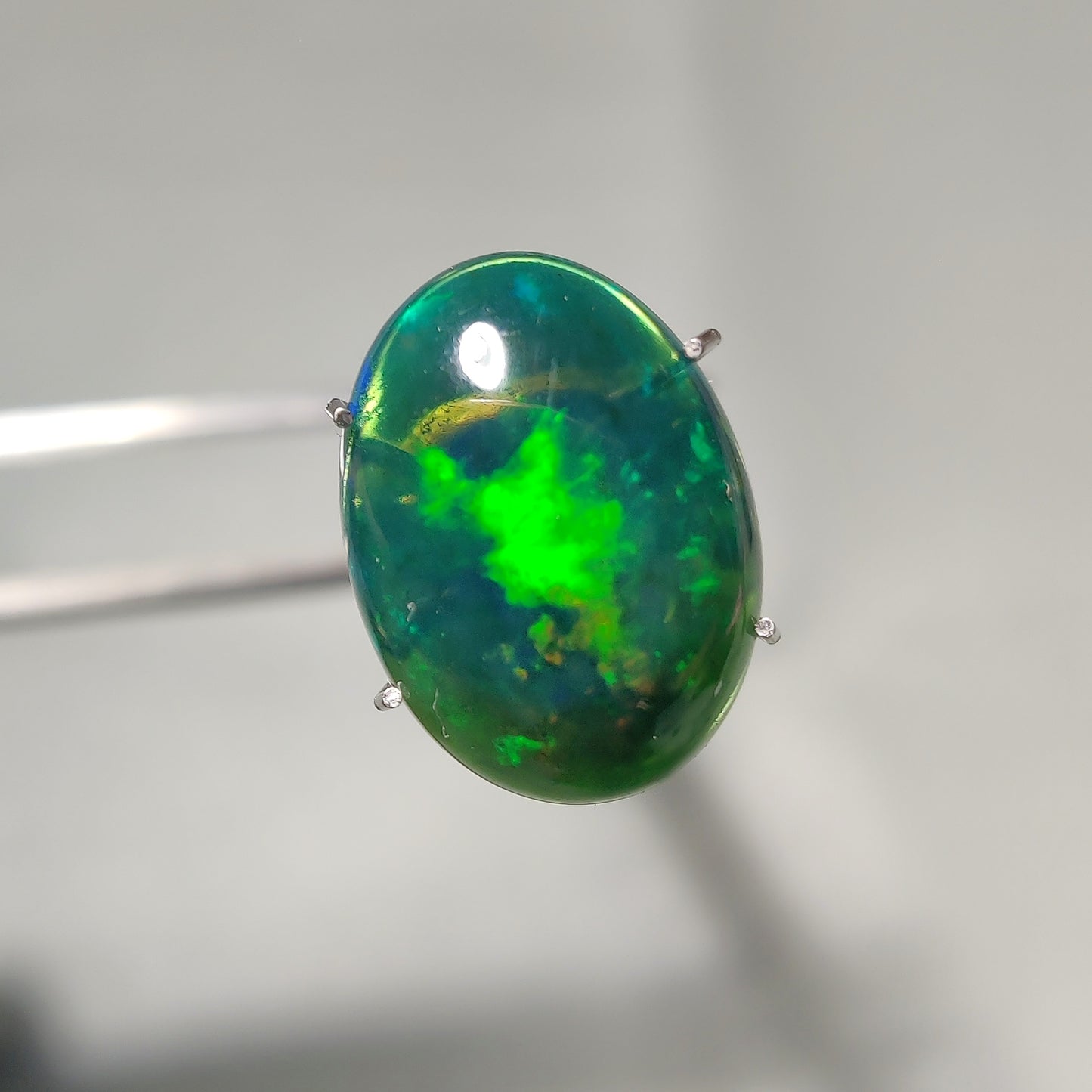 Natural Black Ethiopian Opal Cabochon gemstone cabochon - natural crystal healing stone for jewelry making by Gemivra