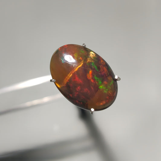 Natural Black Ethiopian Opal Cabochon gemstone cabochon - natural crystal healing stone for jewelry making by Gemivra