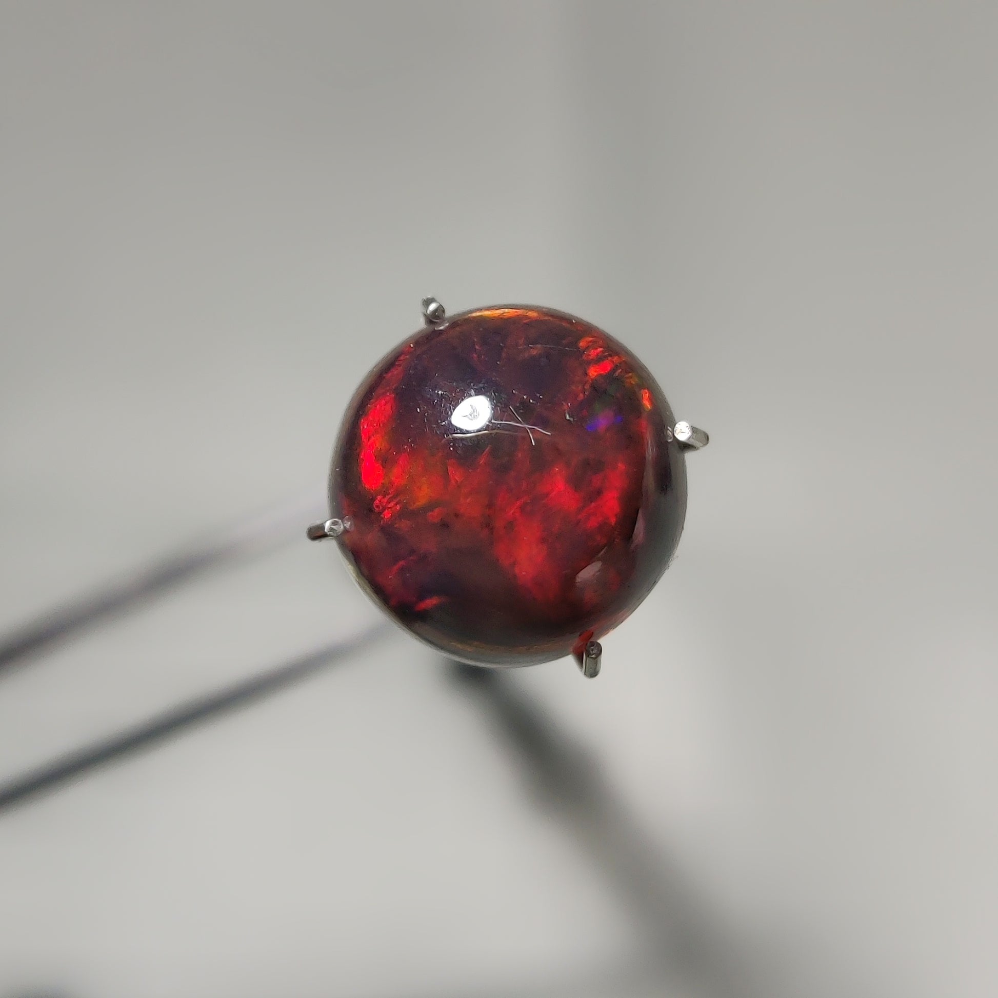 Natural Black Ethiopian Opal Cabochon gemstone cabochon - natural crystal healing stone for jewelry making by Gemivra