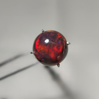 Natural Black Ethiopian Opal Cabochon gemstone cabochon - natural crystal healing stone for jewelry making by Gemivra