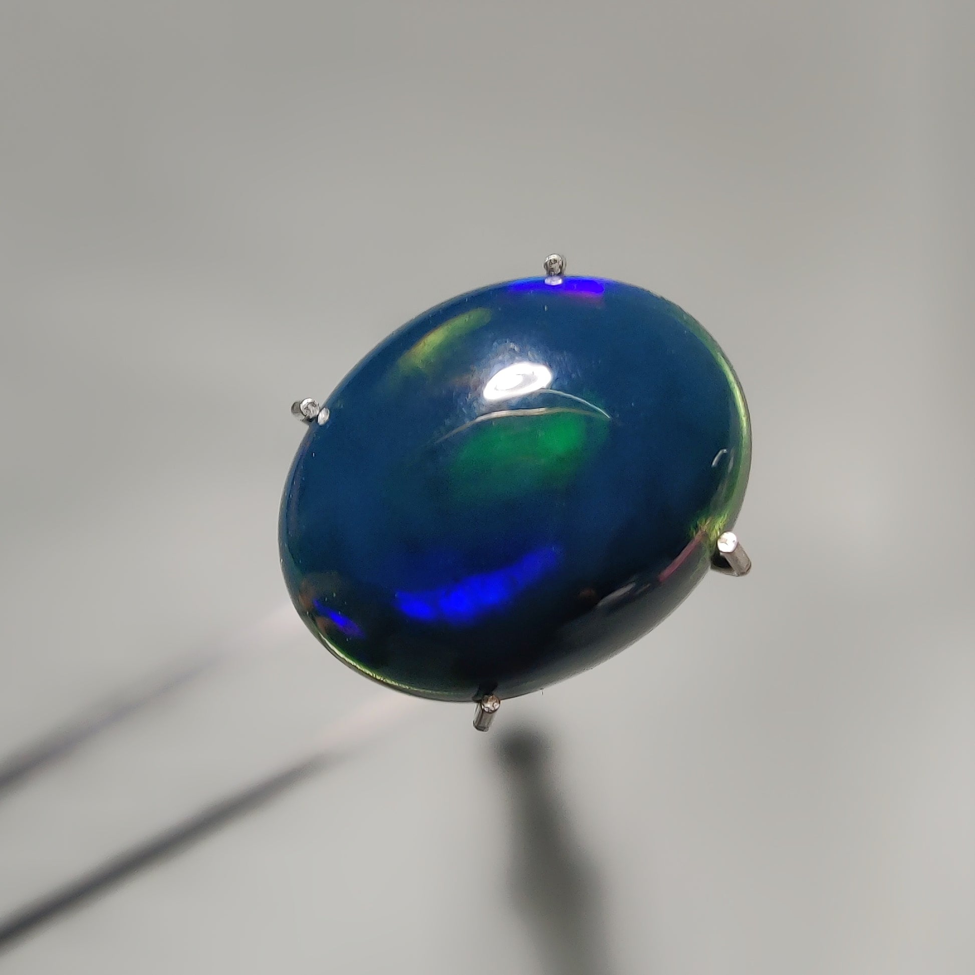 Natural Black Ethiopian Opal Cabochon gemstone cabochon - natural crystal healing stone for jewelry making by Gemivra