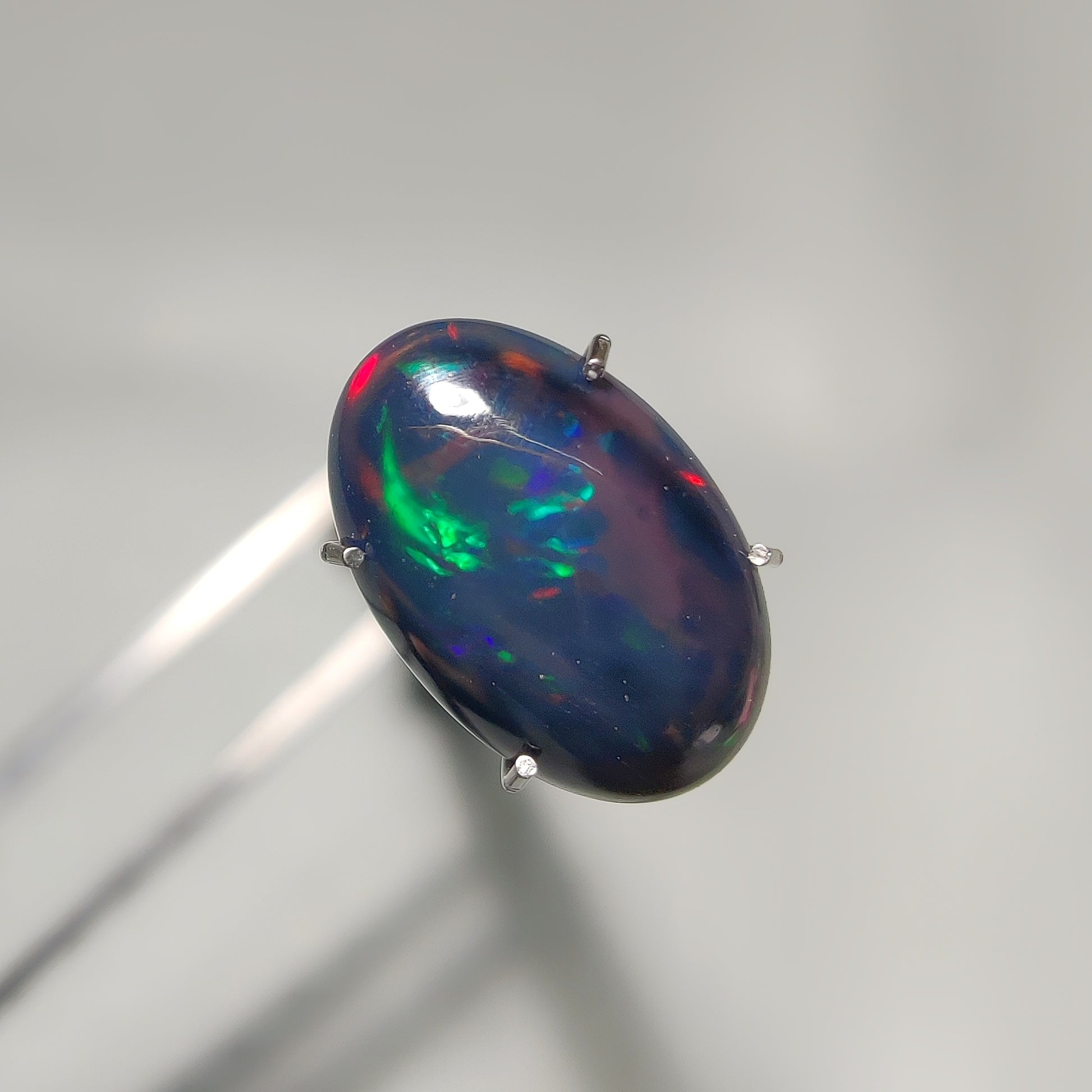 Natural Black Ethiopian Opal Cabochon gemstone cabochon - natural crystal healing stone for jewelry making by Gemivra