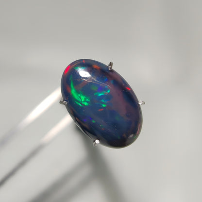 Natural Black Ethiopian Opal Cabochon gemstone cabochon - natural crystal healing stone for jewelry making by Gemivra