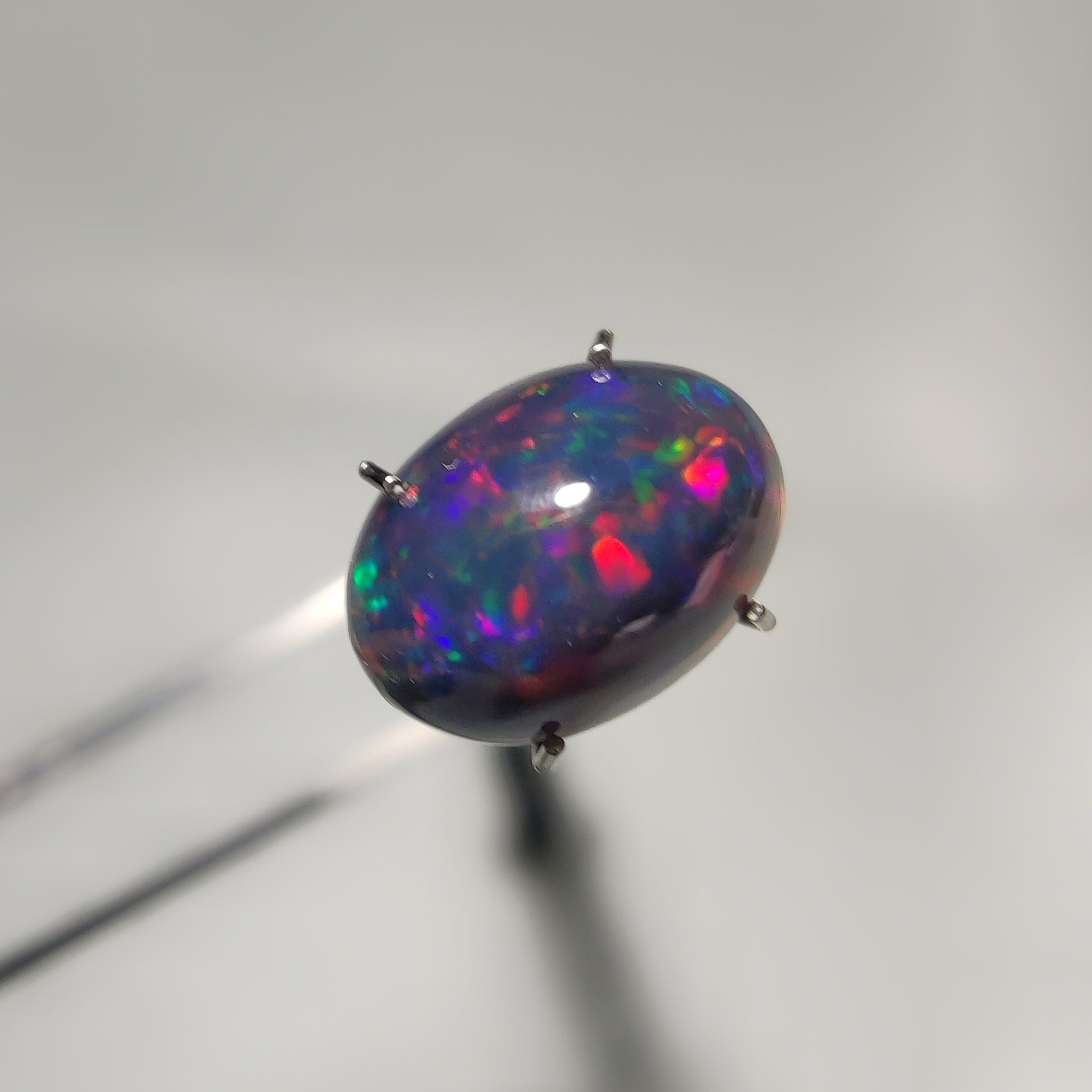 Natural Black Ethiopian Opal Cabochon gemstone cabochon - natural crystal healing stone for jewelry making by Gemivra