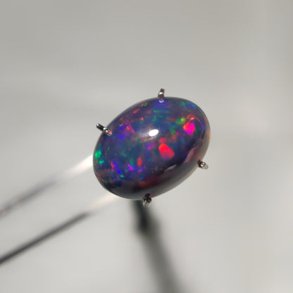 Natural Black Ethiopian Opal Cabochon gemstone cabochon - natural crystal healing stone for jewelry making by Gemivra