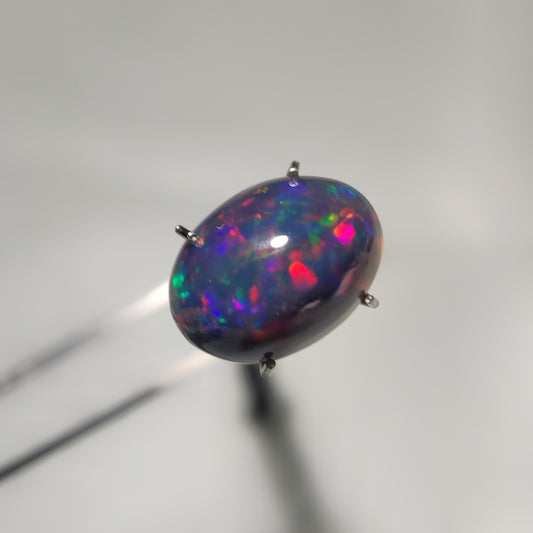 Natural Black Ethiopian Opal Cabochon gemstone cabochon - natural crystal healing stone for jewelry making by Gemivra