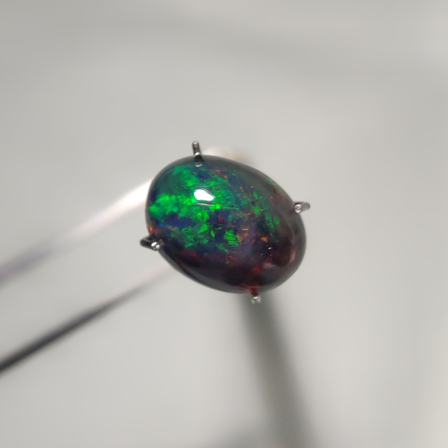 Natural Black Ethiopian Opal Cabochon gemstone cabochon - natural crystal healing stone for jewelry making by Gemivra