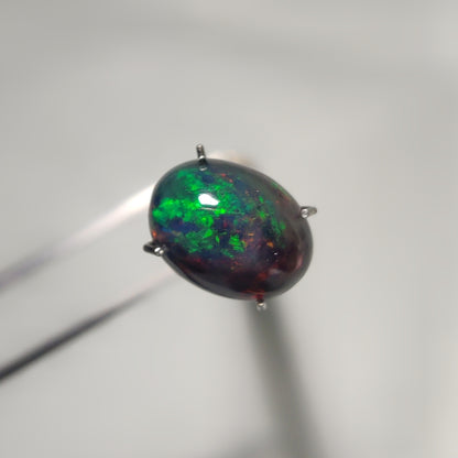 Natural Black Ethiopian Opal Cabochon gemstone cabochon - natural crystal healing stone for jewelry making by Gemivra