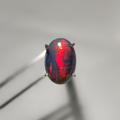 Natural Black Ethiopian Opal Cabochon gemstone cabochon - natural crystal healing stone for jewelry making by Gemivra