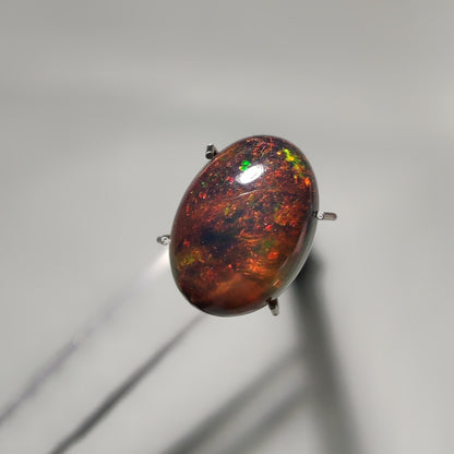 Natural Black Ethiopian Opal Cabochon gemstone cabochon - natural crystal healing stone for jewelry making by Gemivra