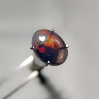 Natural Black Ethiopian Opal Cabochon gemstone cabochon - natural crystal healing stone for jewelry making by Gemivra