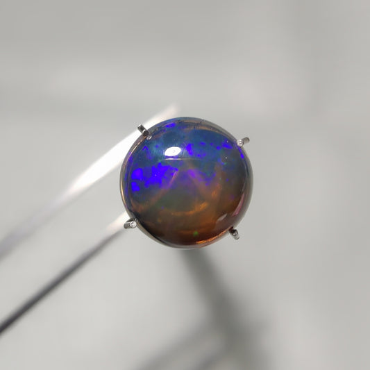 Natural Black Ethiopian Opal Cabochon gemstone cabochon - natural crystal healing stone for jewelry making by Gemivra