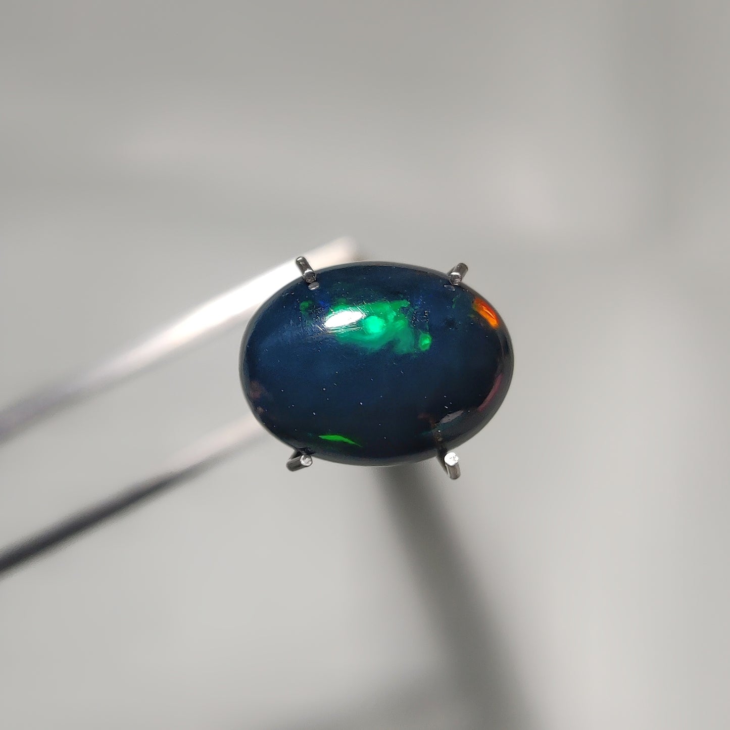 Natural Black Ethiopian Opal Cabochon gemstone cabochon - natural crystal healing stone for jewelry making by Gemivra
