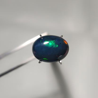 Natural Black Ethiopian Opal Cabochon gemstone cabochon - natural crystal healing stone for jewelry making by Gemivra