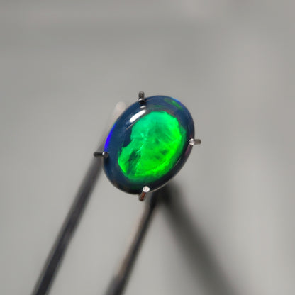 Natural Black Ethiopian Opal Cabochon gemstone cabochon - natural crystal healing stone for jewelry making by Gemivra