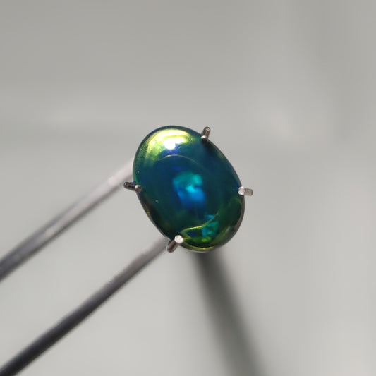 Natural Black Ethiopian Opal Cabochon gemstone cabochon - natural crystal healing stone for jewelry making by Gemivra