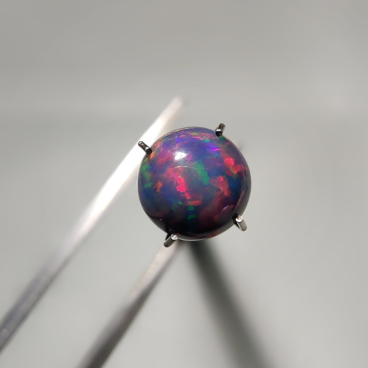 Natural Black Ethiopian Opal Cabochon gemstone cabochon - natural crystal healing stone for jewelry making by Gemivra
