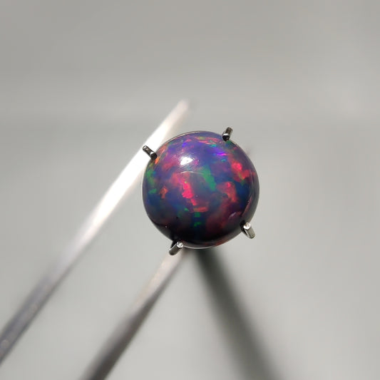 Natural Black Ethiopian Opal Cabochon gemstone cabochon - natural crystal healing stone for jewelry making by Gemivra