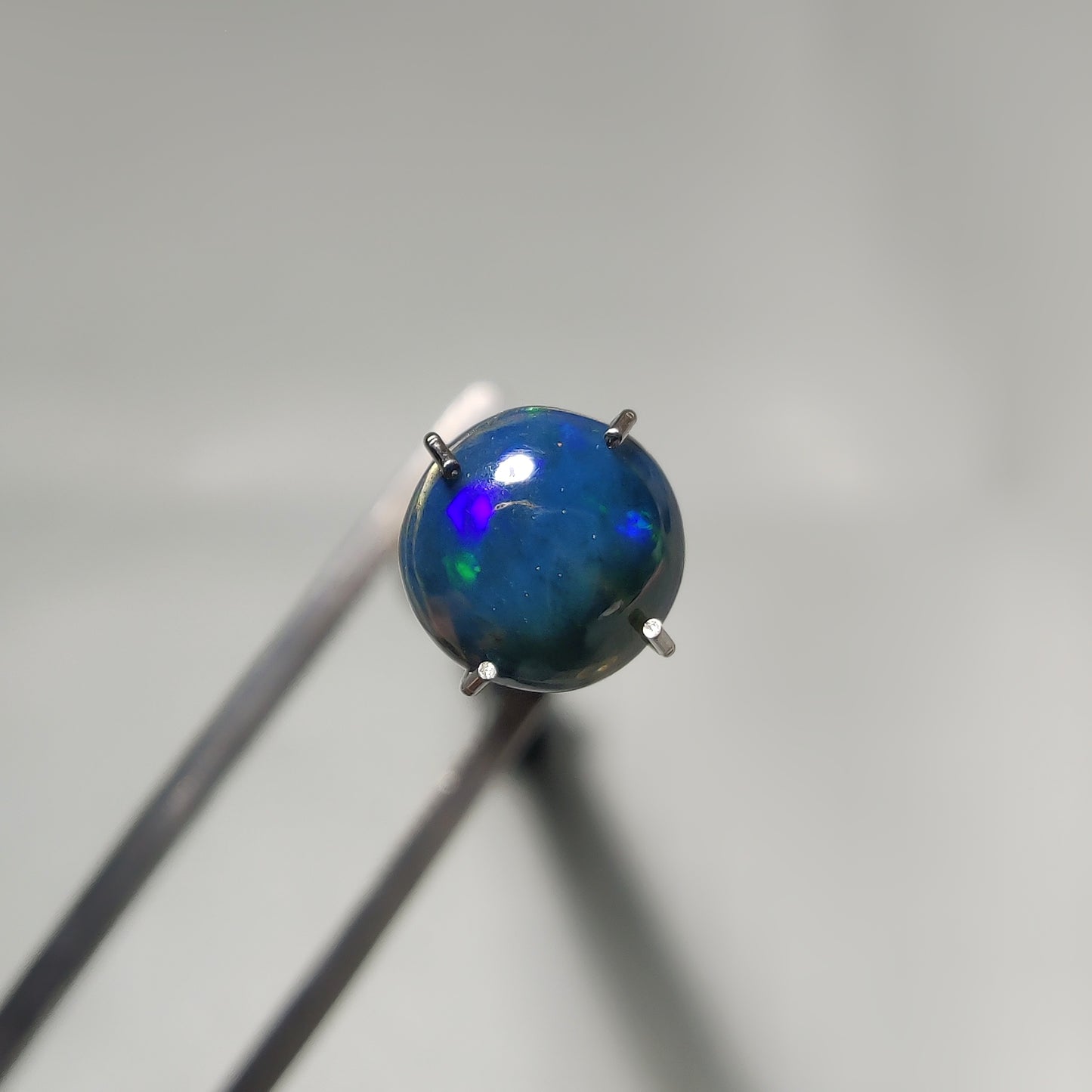 Natural Black Ethiopian Opal Cabochon gemstone cabochon - natural crystal healing stone for jewelry making by Gemivra