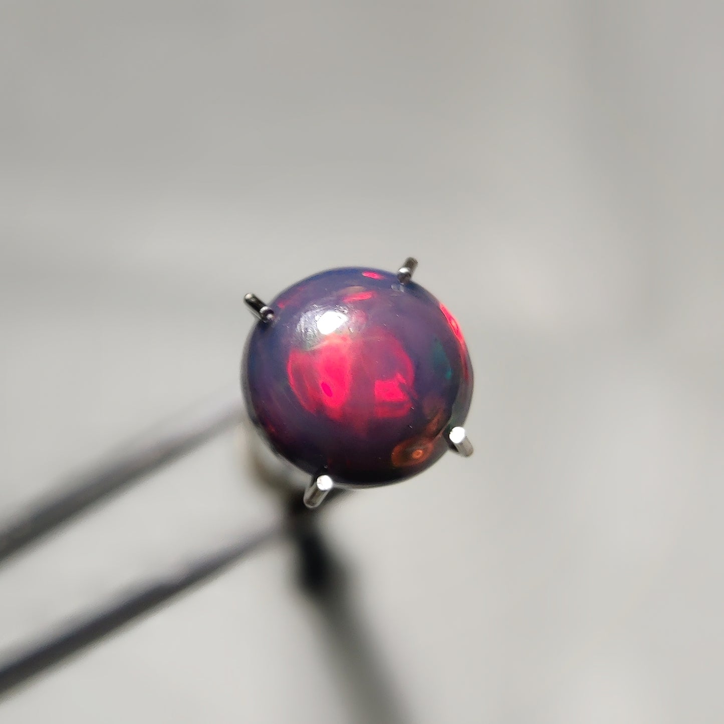 Natural Black Ethiopian Opal Cabochon gemstone cabochon - natural crystal healing stone for jewelry making by Gemivra
