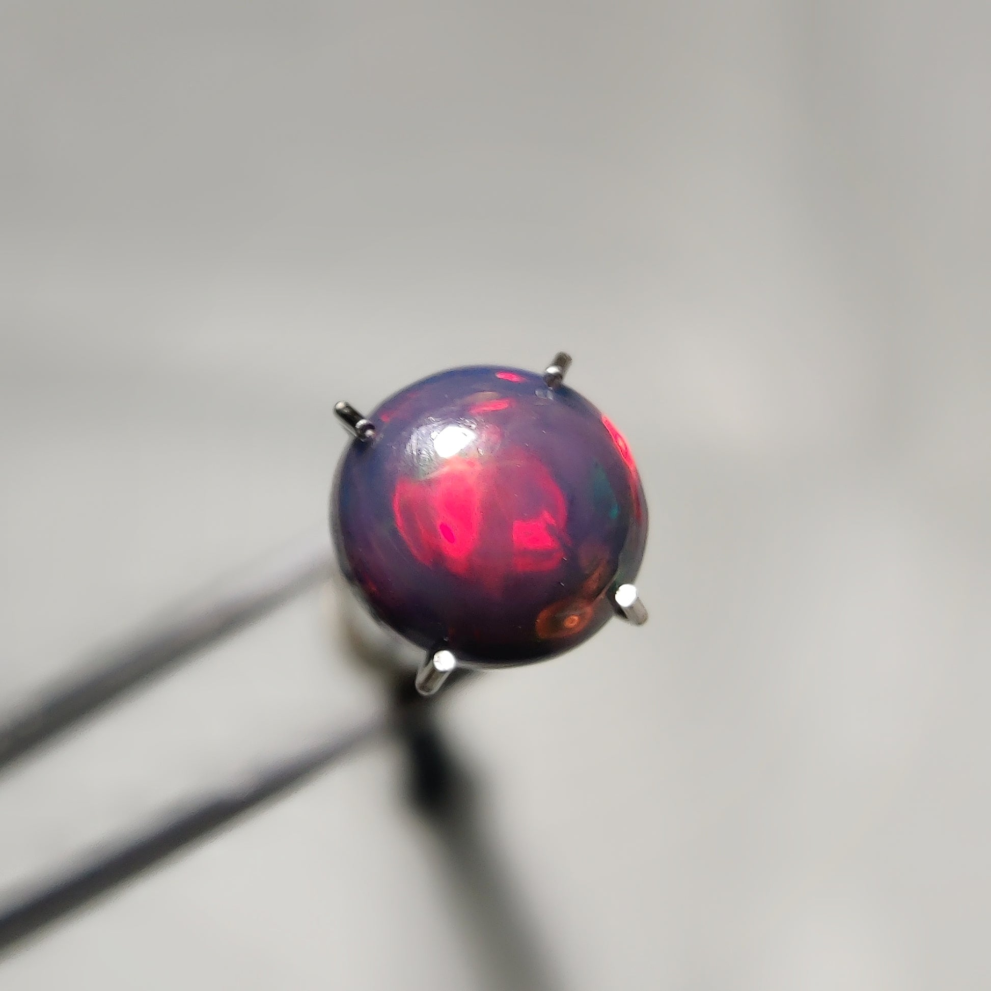 Natural Black Ethiopian Opal Cabochon gemstone cabochon - natural crystal healing stone for jewelry making by Gemivra