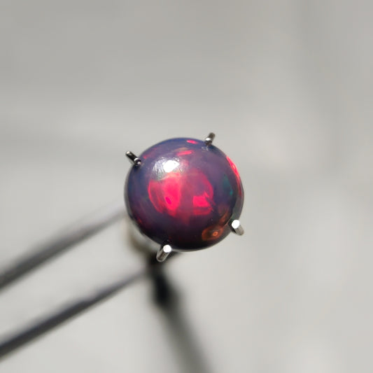 Natural Black Ethiopian Opal Cabochon gemstone cabochon - natural crystal healing stone for jewelry making by Gemivra
