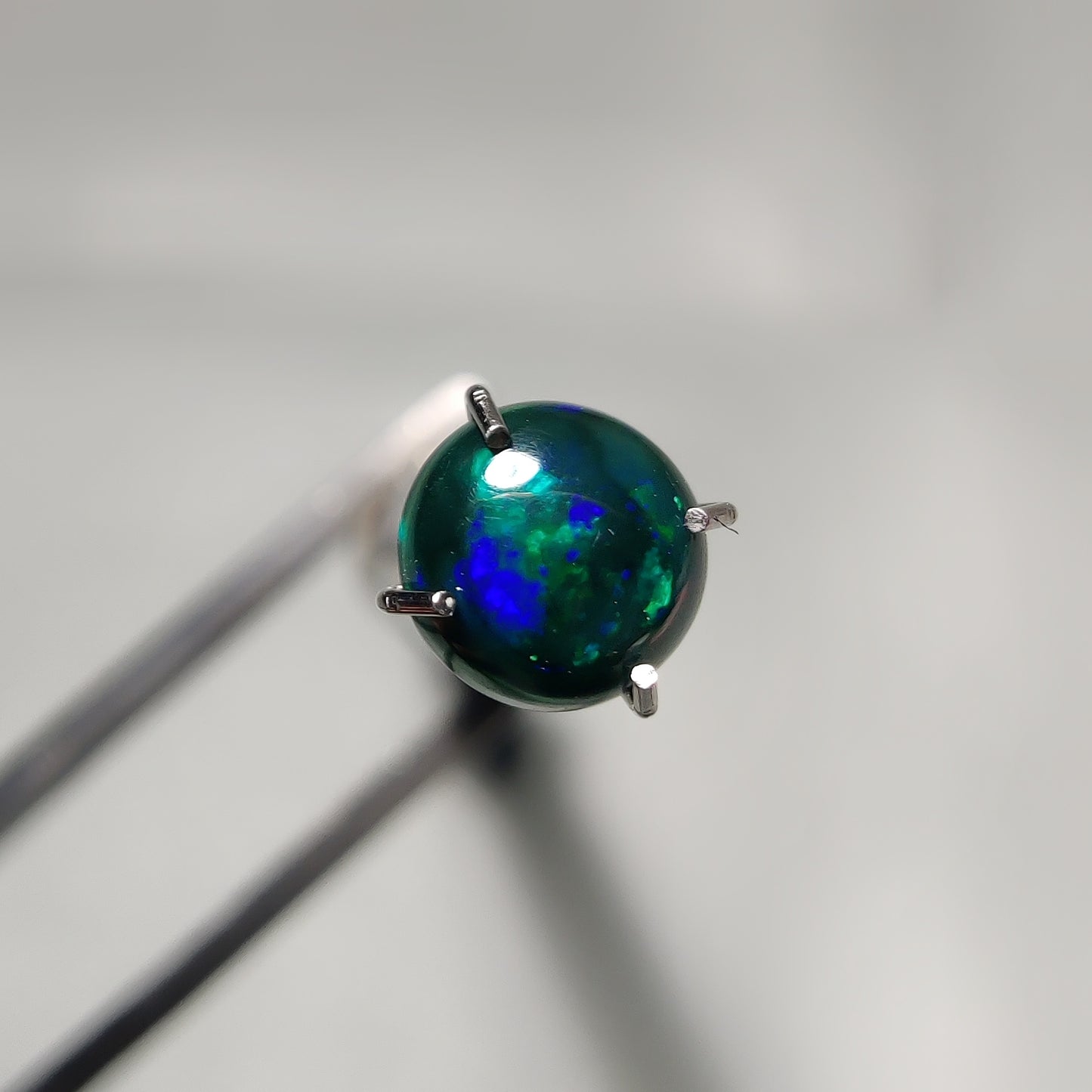 Natural Black Ethiopian Opal Cabochon gemstone cabochon - natural crystal healing stone for jewelry making by Gemivra