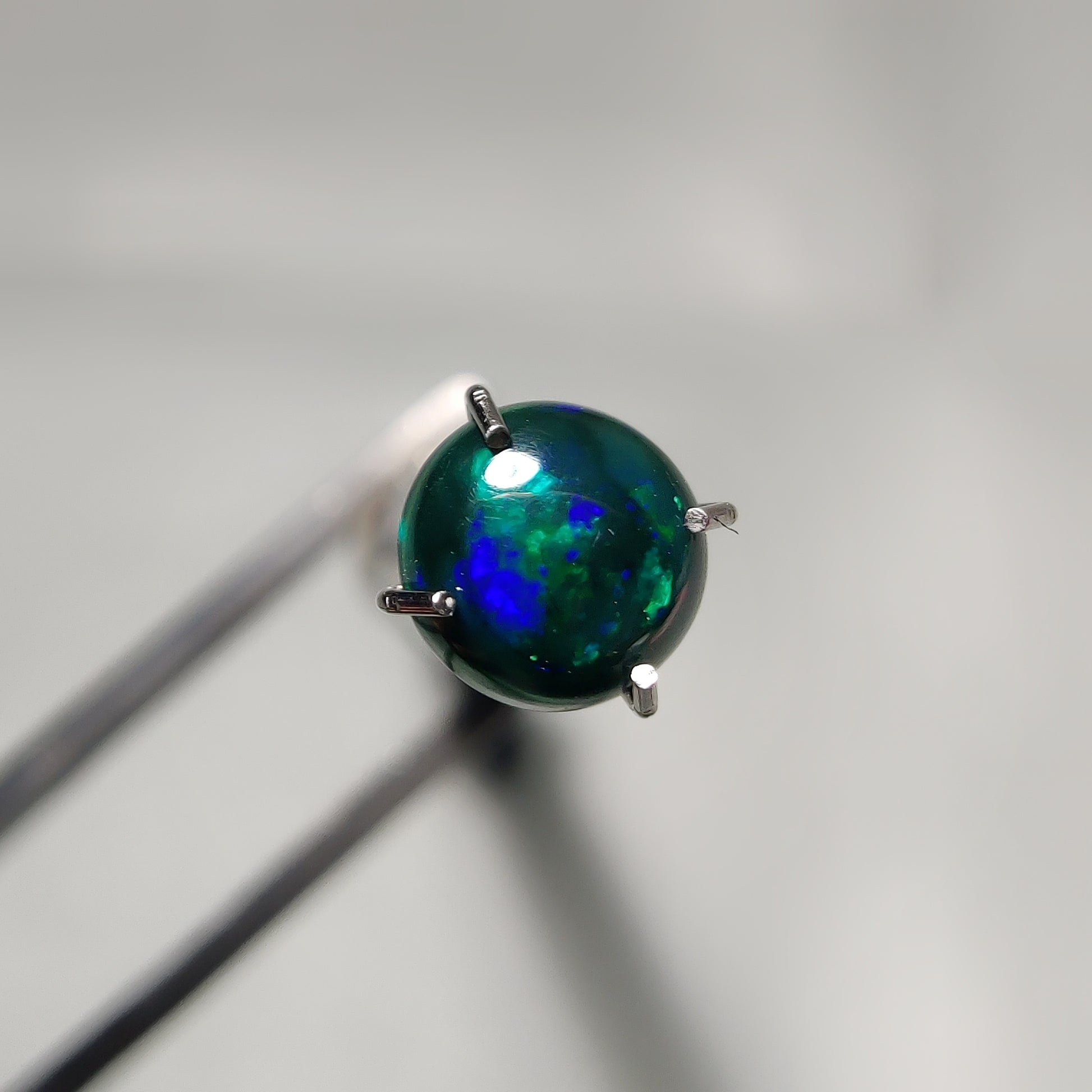 Natural Black Ethiopian Opal Cabochon gemstone cabochon - natural crystal healing stone for jewelry making by Gemivra