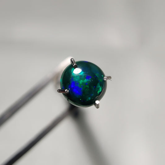 Natural Black Ethiopian Opal Cabochon gemstone cabochon - natural crystal healing stone for jewelry making by Gemivra