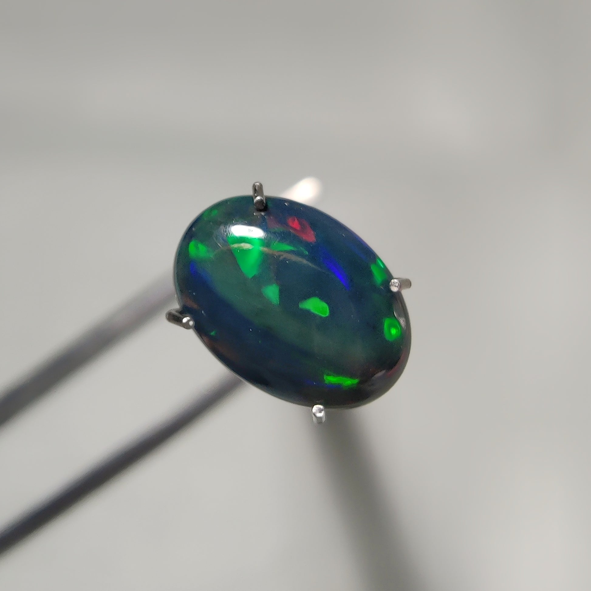 Natural Black Ethiopian Opal Cabochon gemstone cabochon - natural crystal healing stone for jewelry making by Gemivra