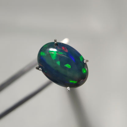 Natural Black Ethiopian Opal Cabochon gemstone cabochon - natural crystal healing stone for jewelry making by Gemivra