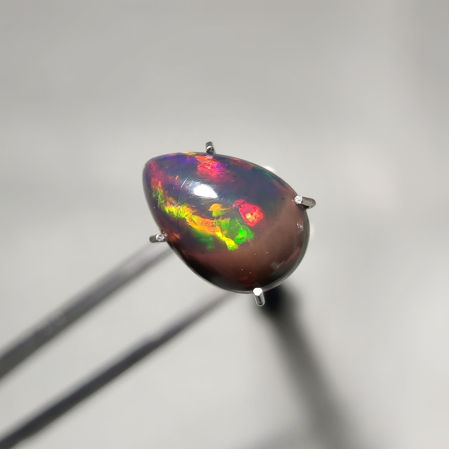 Natural Black Ethiopian Opal Cabochon gemstone cabochon - natural crystal healing stone for jewelry making by Gemivra
