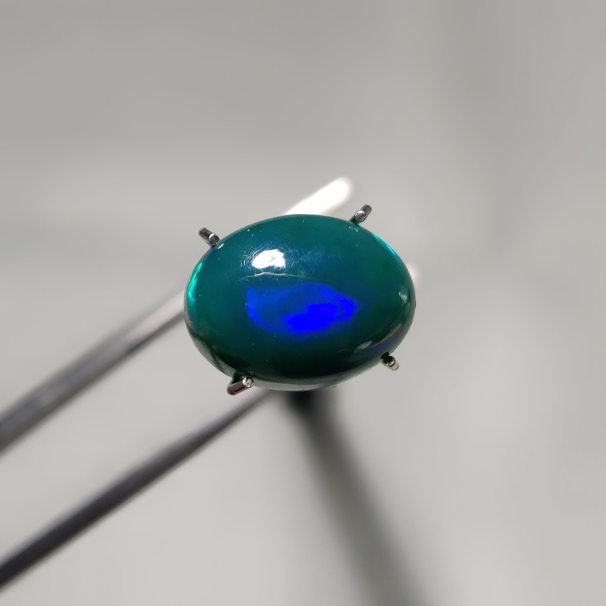 Natural Black Ethiopian Opal Cabochon gemstone cabochon - natural crystal healing stone for jewelry making by Gemivra