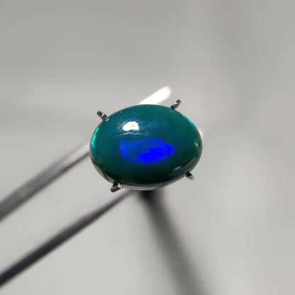 Natural Black Ethiopian Opal Cabochon gemstone cabochon - natural crystal healing stone for jewelry making by Gemivra
