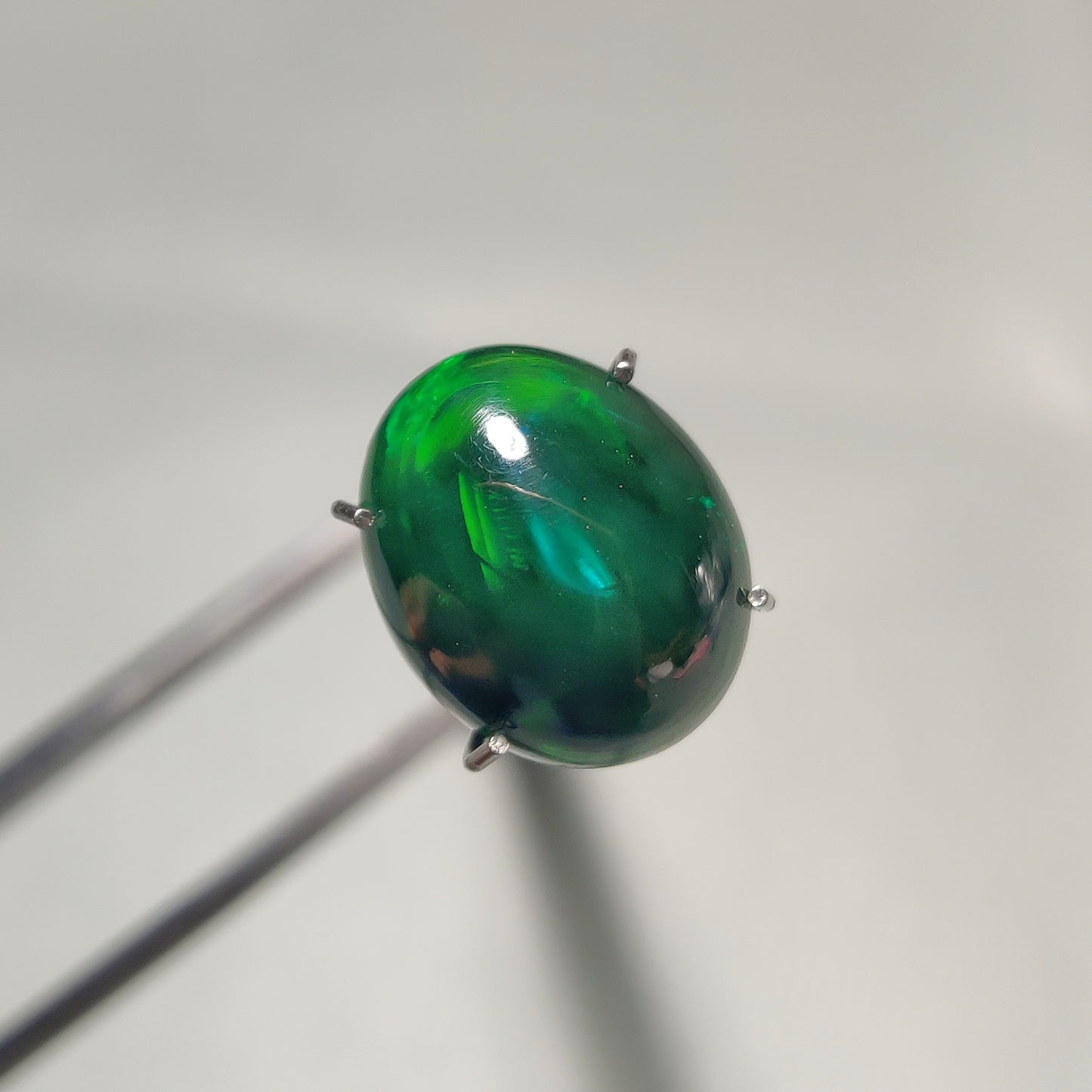 Natural Black Ethiopian Opal Cabochon gemstone cabochon - natural crystal healing stone for jewelry making by Gemivra