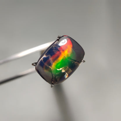Natural Black Ethiopian Opal Cabochon gemstone cabochon - natural crystal healing stone for jewelry making by Gemivra