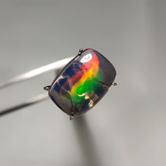 Natural Black Ethiopian Opal Cabochon gemstone cabochon - natural crystal healing stone for jewelry making by Gemivra