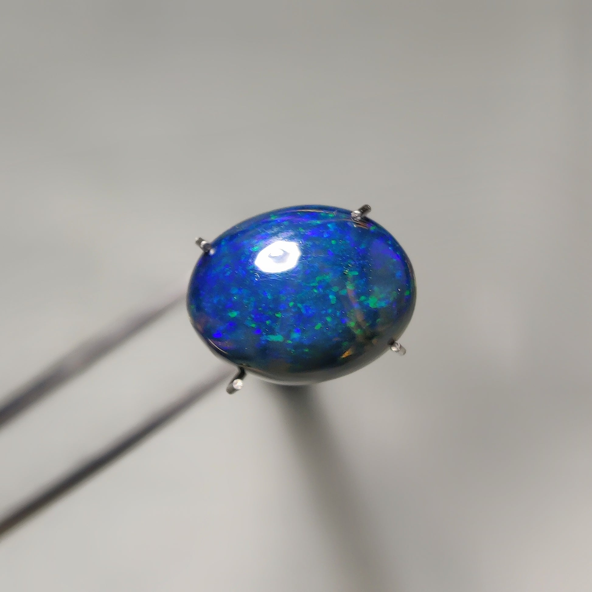 Natural Black Ethiopian Opal Cabochon gemstone cabochon - natural crystal healing stone for jewelry making by Gemivra