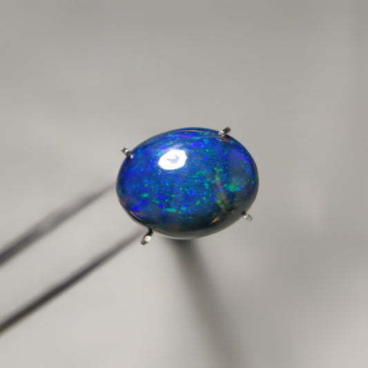 Natural Black Ethiopian Opal Cabochon gemstone cabochon - natural crystal healing stone for jewelry making by Gemivra