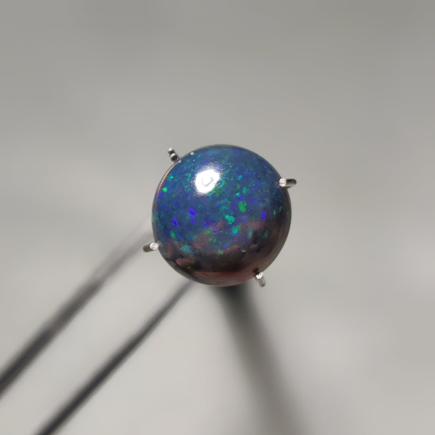 Natural Black Ethiopian Opal Cabochon gemstone cabochon - natural crystal healing stone for jewelry making by Gemivra