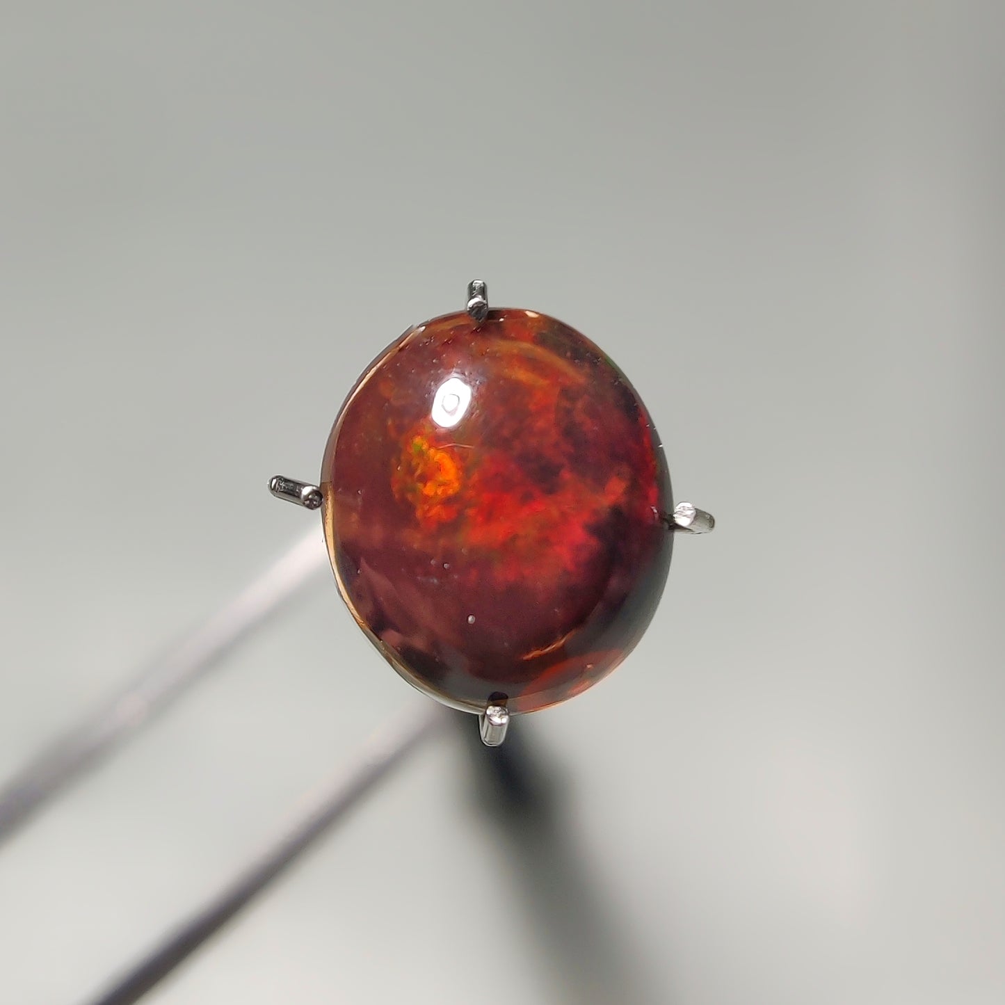 Natural Black Ethiopian Opal Cabochon gemstone cabochon - natural crystal healing stone for jewelry making by Gemivra