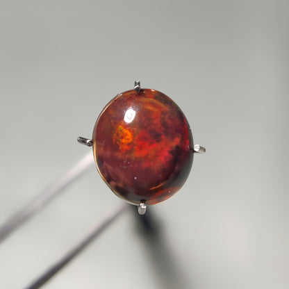 Natural Black Ethiopian Opal Cabochon gemstone cabochon - natural crystal healing stone for jewelry making by Gemivra