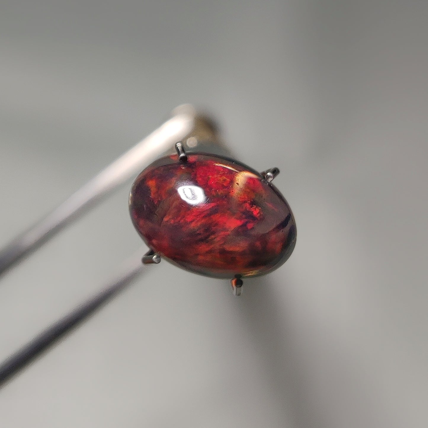 Natural Black Ethiopian Opal Cabochon gemstone cabochon - natural crystal healing stone for jewelry making by Gemivra