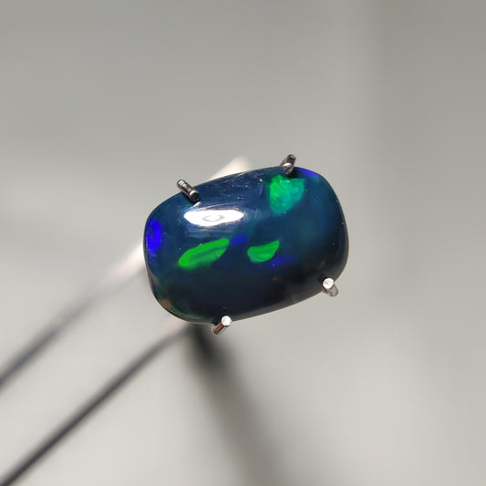 Natural Black Ethiopian Opal Cabochon gemstone cabochon - natural crystal healing stone for jewelry making by Gemivra