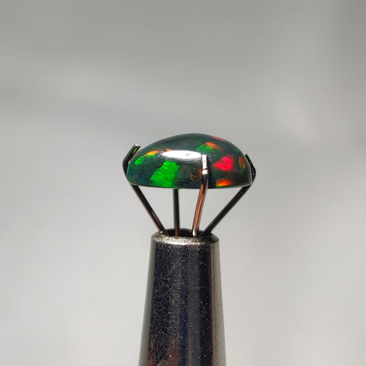 Natural Black Ethiopian Opal Cabochon