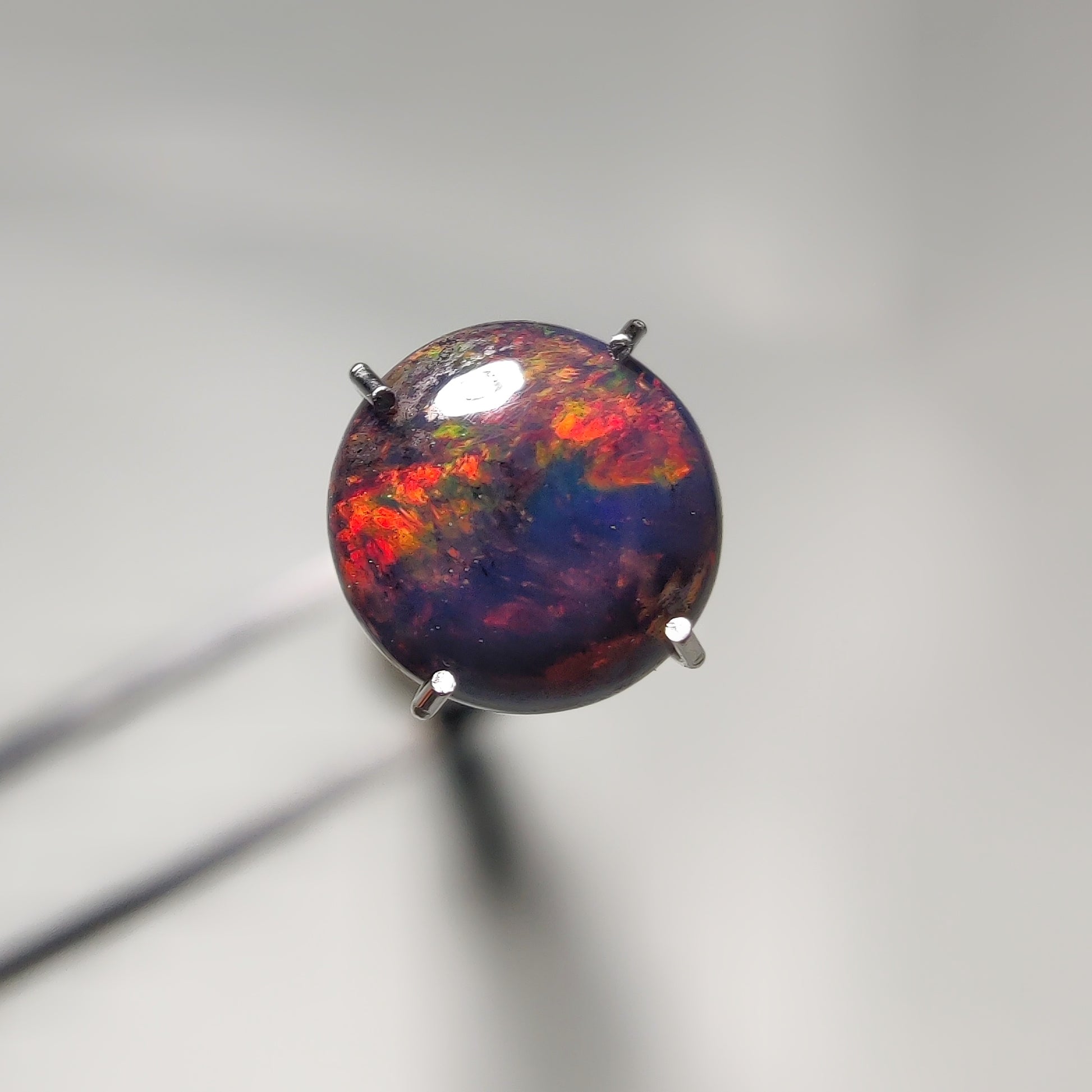 Natural Black Ethiopian Opal Cabochon gemstone cabochon - natural crystal healing stone for jewelry making by Gemivra