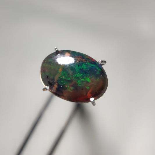 Natural Black Ethiopian Opal Cabochon gemstone cabochon - natural crystal healing stone for jewelry making by Gemivra